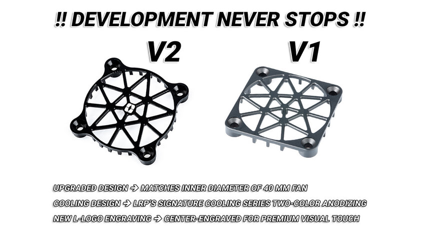 NOSRAM Aluminium safety mesh V2 for 40mm fan - black