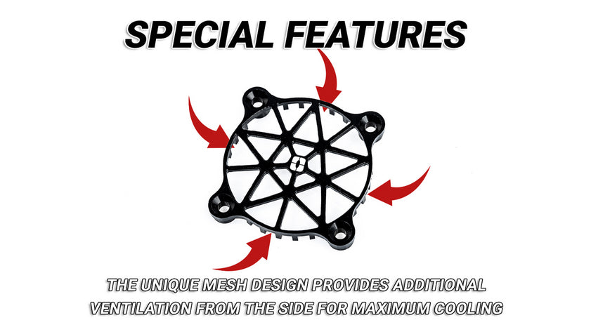 NOSRAM Aluminium safety mesh V2 for 40mm fan - black