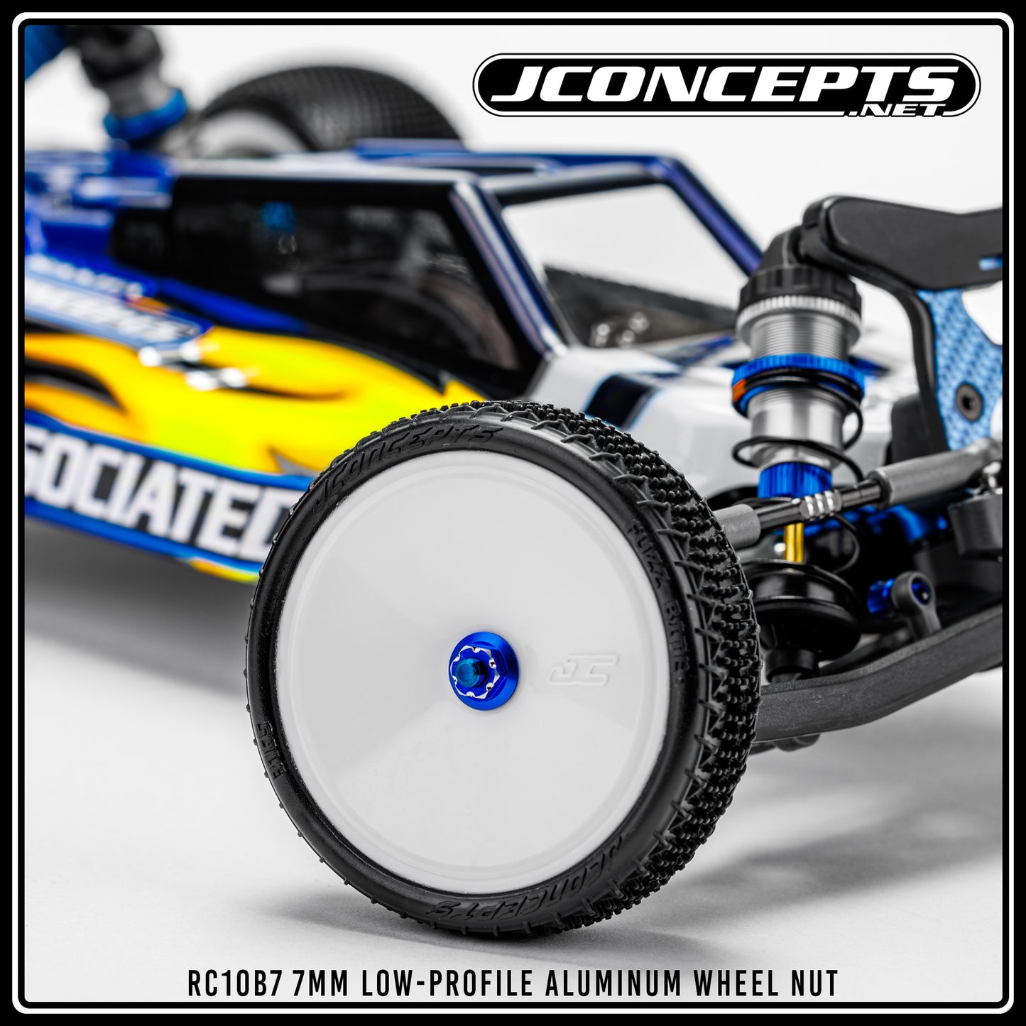 M4 low-profile aluminum wheel nut - blue