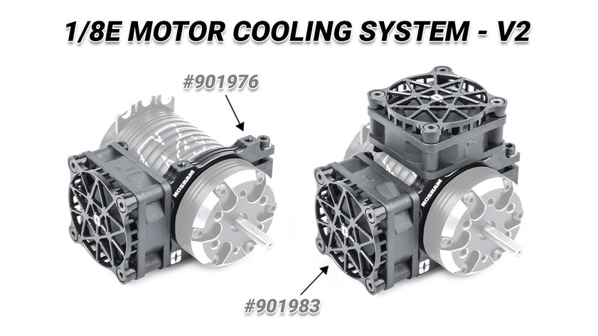 NOSRAM Aluminium Fan Mount V2 - 42mm Motor Diameter - up to 2x 40mm Fans