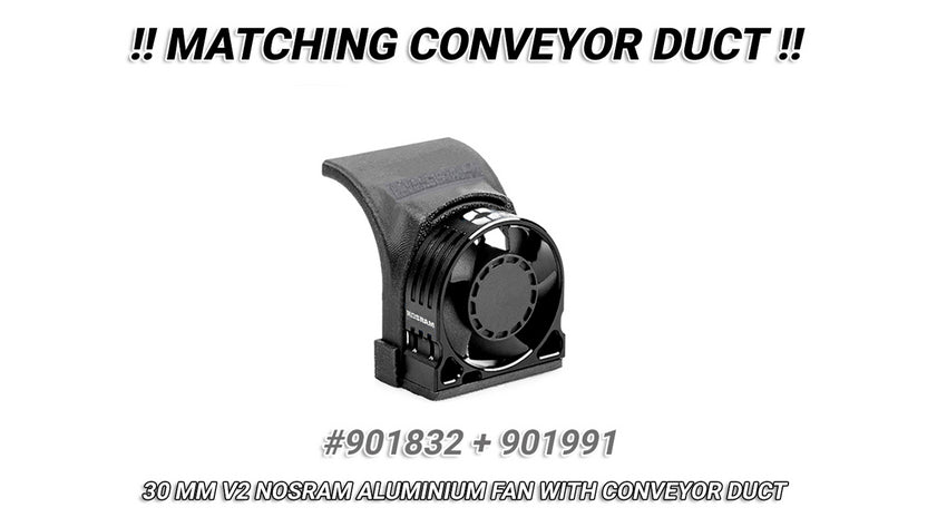 NOSRAM Aluminium High Rev. motor fan V2 - 30x30x10mm / 1S/2S / receiver connector
