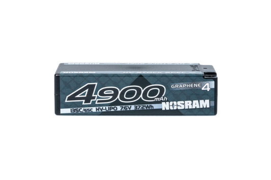 NOSRAM HV Stock Spec Shorty Graphene-4 4900mAh Hard Case 7.6V 135C/65C LiPo Battery