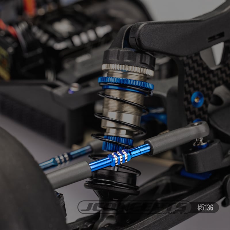 RC10B7 Fin Titanium Turnbuckle 3.5 x 48mm, Burnt Blue - 6pc.