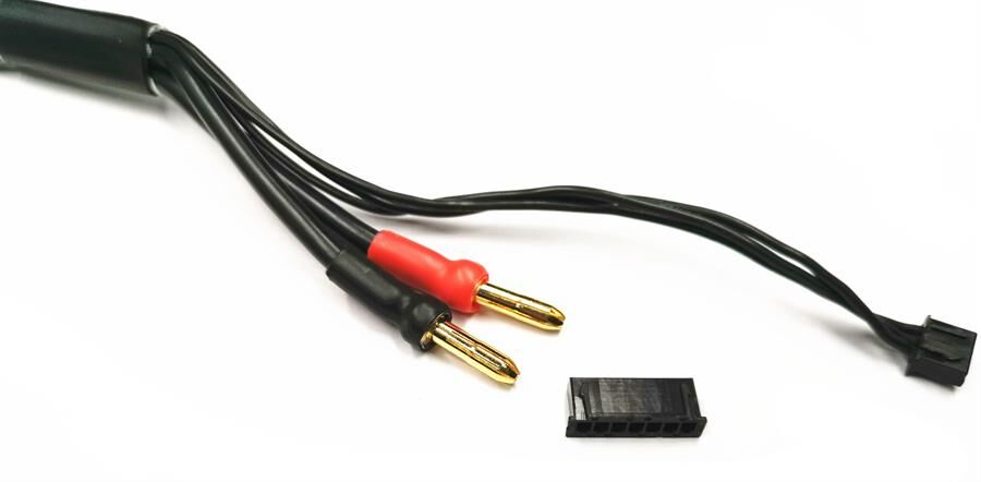 MR33 2S All-Black Charging Lead - 300mm - (4/5mm Dual Plug - XH)