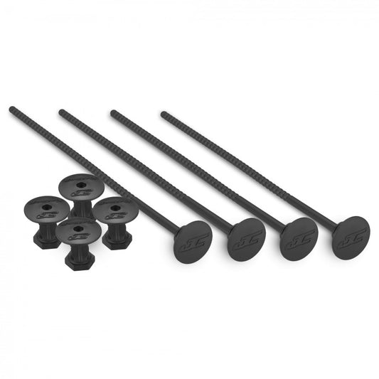 10th Scale Off Road Tire Stick - holds 4 mounted tires (black) - 4pc.