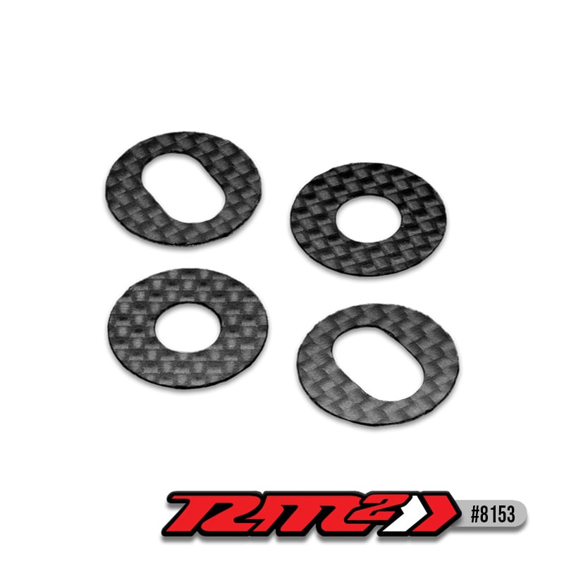 Maynard Shell Washers 1/8th Carbon Fiber Body Shell Washer with adhesive back, 4pc. | JC-8153 ...