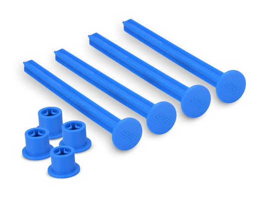 8th Scale Off-Road Tire Stick - holds 4 mounted tires (blue) - 4pc.