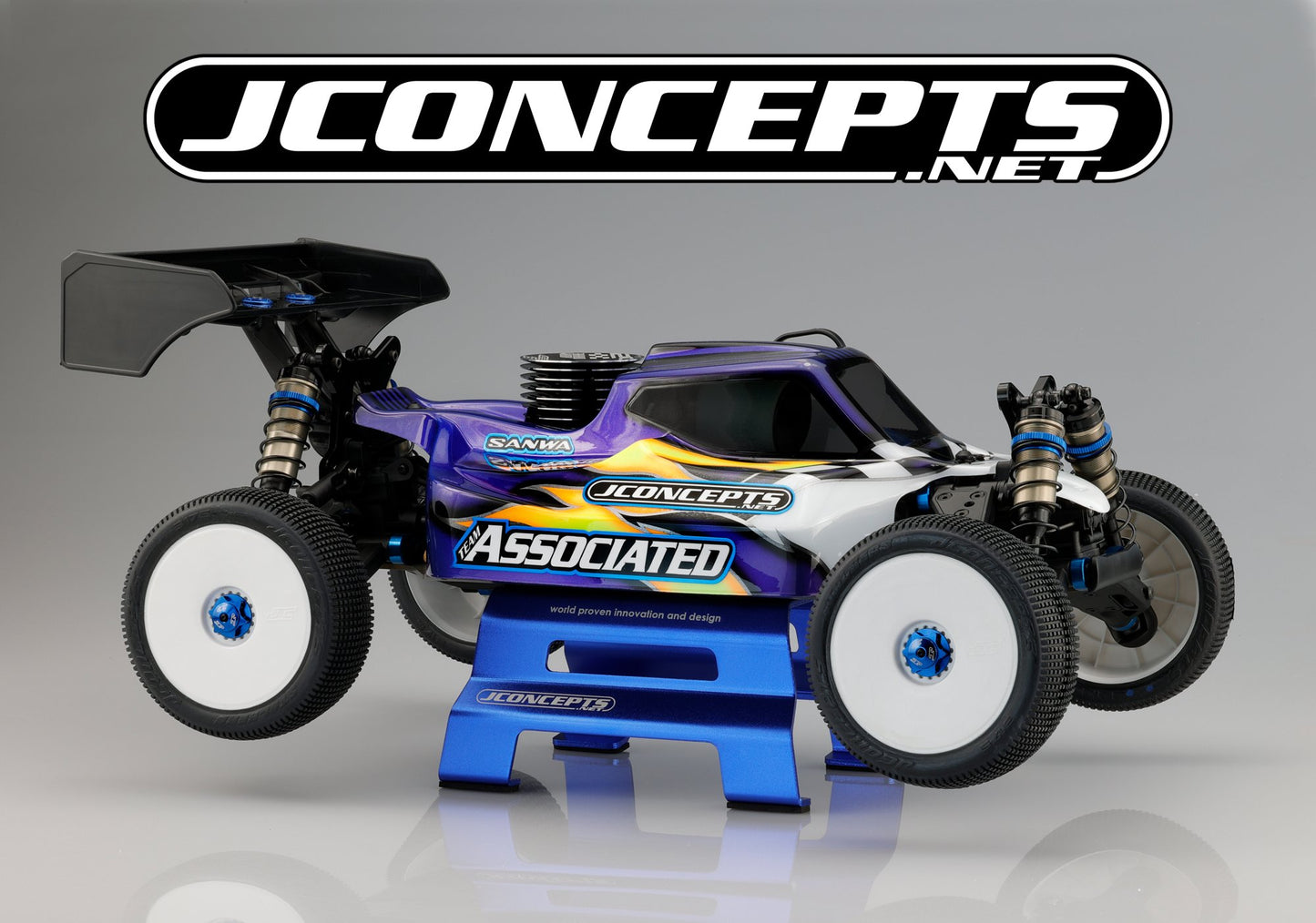 JConcepts Metal Car Stand - blue