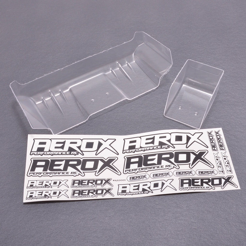 AEROX 1/10 Wide Rear Wing - 7.0'', 1mm Clear (2 part)