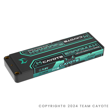 CAYOTE Racing 5300mAh 2S LiPo Battery 7,6V 145C 197g