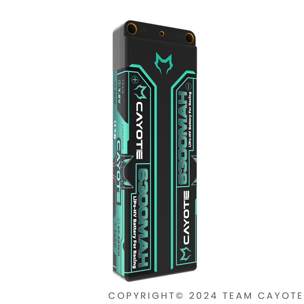 CAYOTE Racing 6300mAh 2S LiPo Battery 7,6V 145C 226g