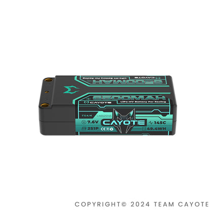 CAYOTE Racing 6500mAh 2S Shorty LiPo Battery 7,6V 145C 228g