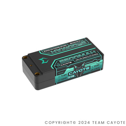 CAYOTE Racing 6500mAh 2S Shorty LiPo Battery 7,6V 145C 228g