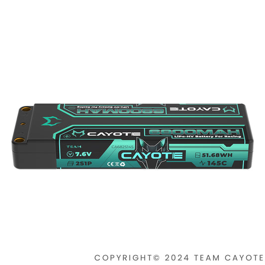 CAYOTE Racing 6800mAh 2S LiPo Battery 7,6V 145C 249g