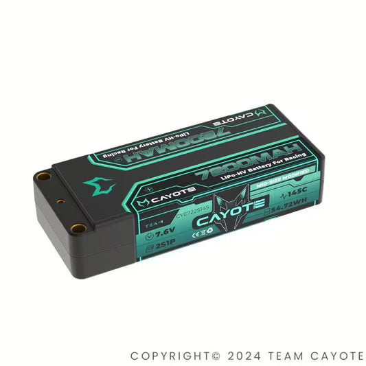 CAYOTE Racing 7200mAh 2S Mid-Size LiPo Battery 7,6V 145C 251g
