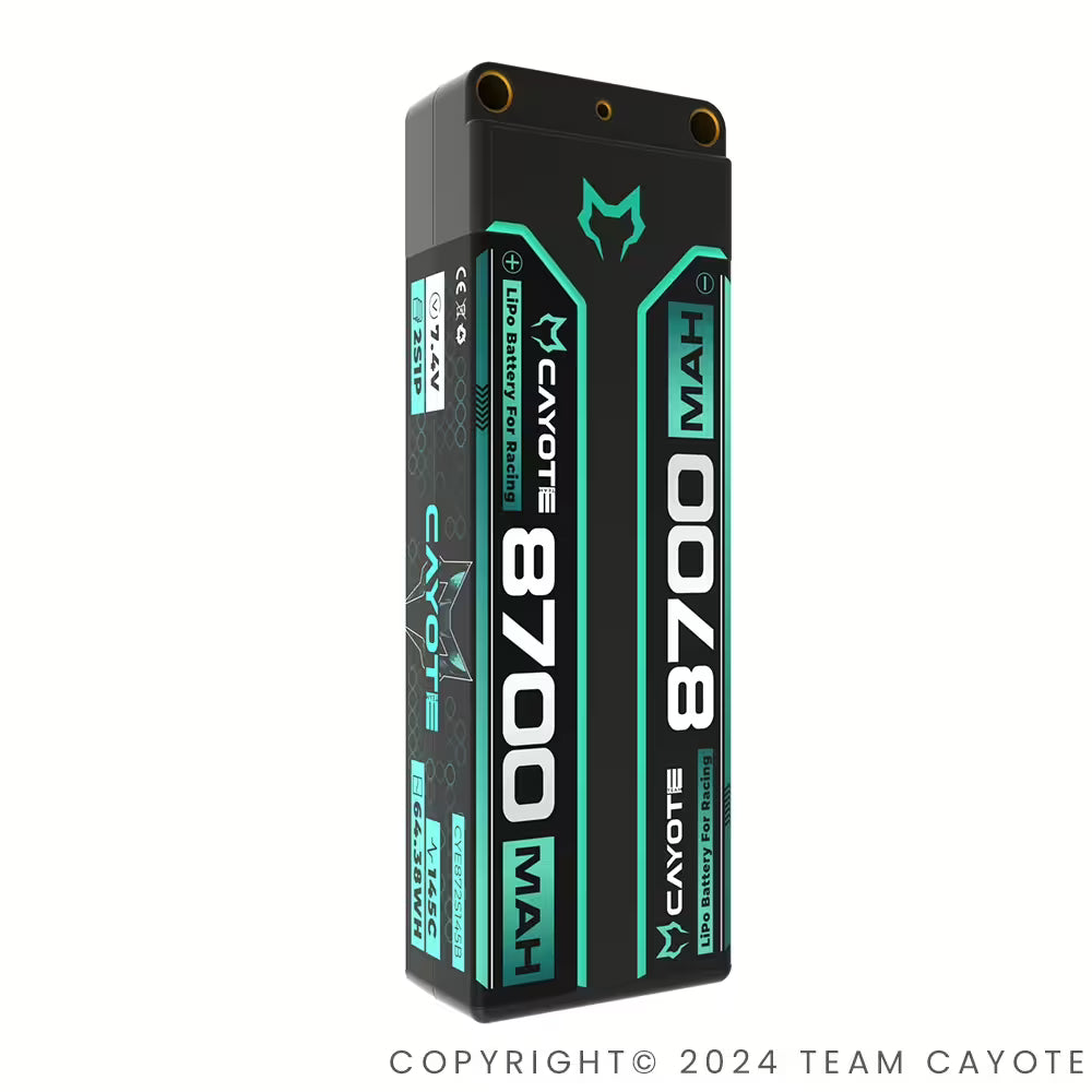 CAYOTE Racing 8700 mAh 2S LiPo Battery 7,4 V 145C 321g