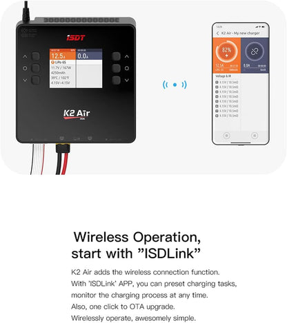 ISDT K2 AIR Charger 230V/10-30V, 1-6S LiPo, 20A, 2x500W