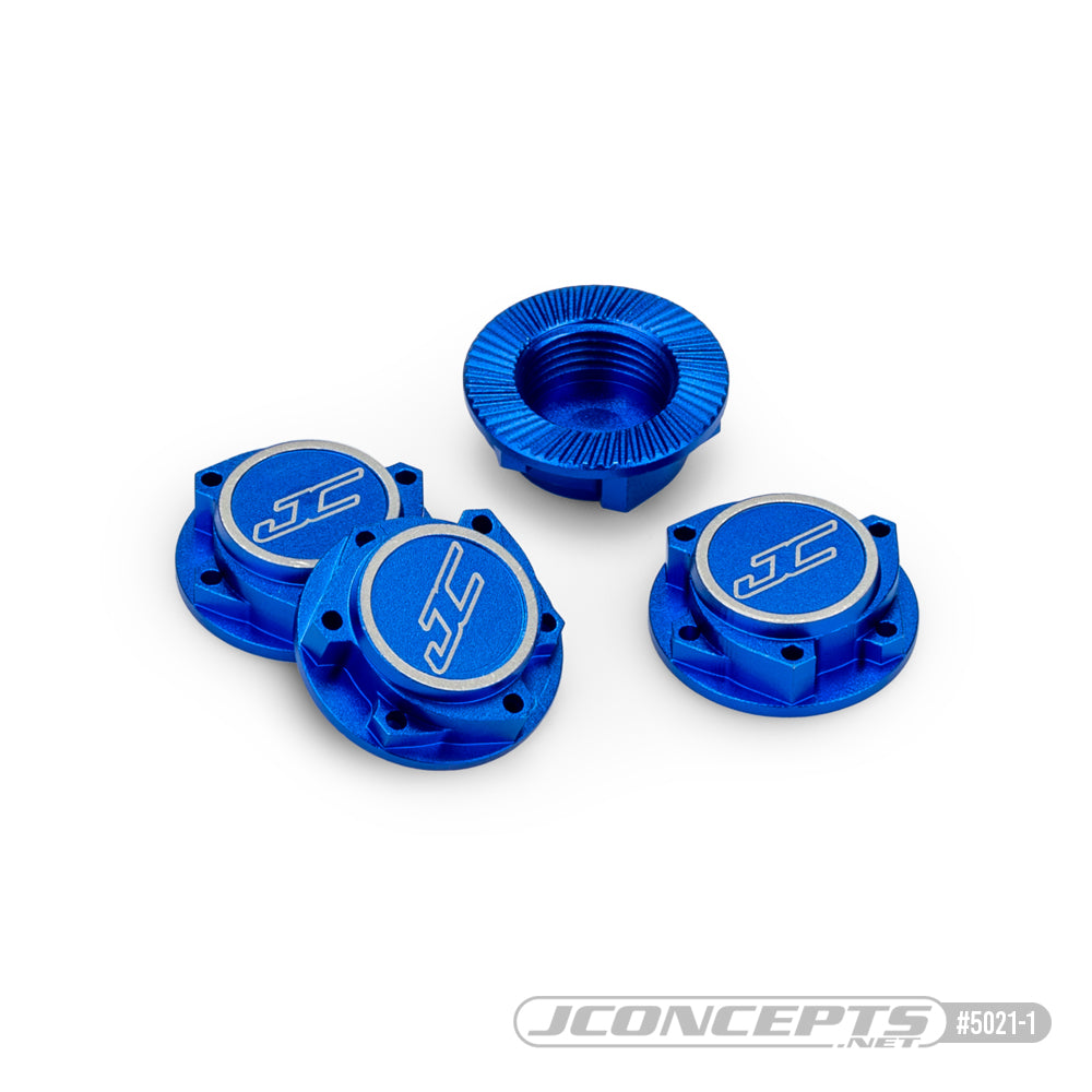 17mm Punisher "clutch" wheel nut, 4pc - blue