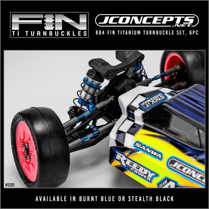 B84 Fin Titanium turnbuckle set, 6pc. - Burnt Blue