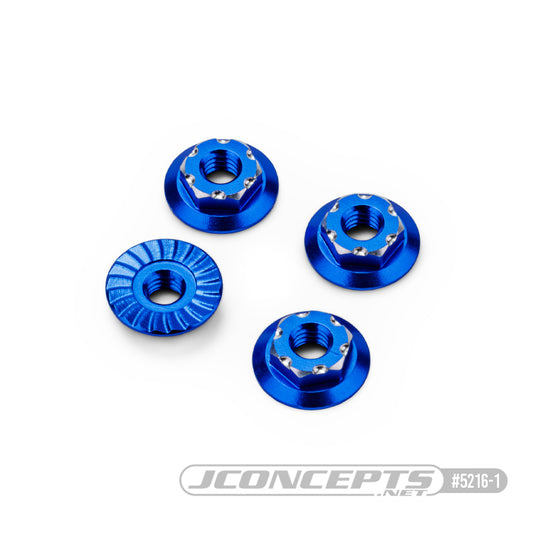 M4 low-profile aluminum wheel nut - blue