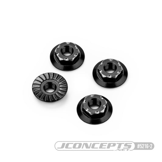 M4 low-profile aluminum wheel nut - black