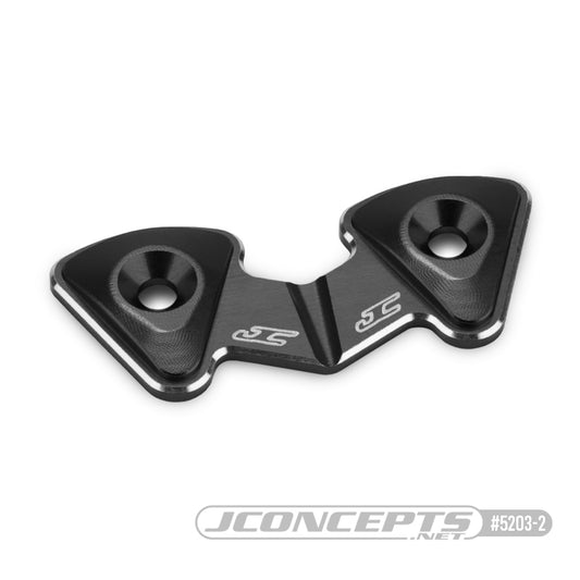 RC10B7 aluminum 1-piece rear wing button - black