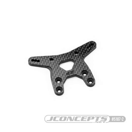 RC10B7 carbon fiber front shock tower - black