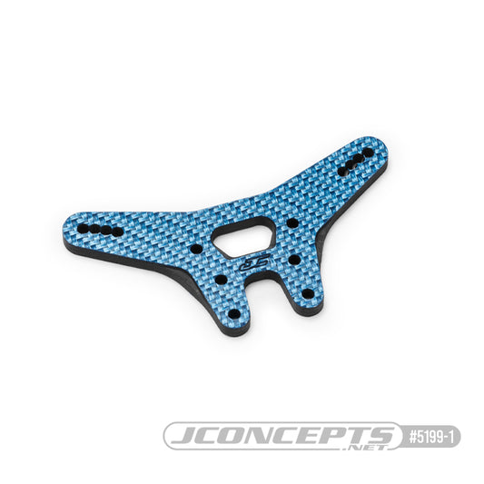 RC10B7 carbon fiber rear shock tower - blue