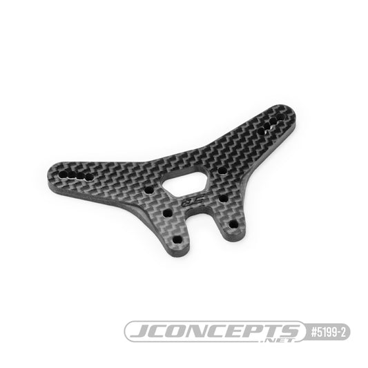 RC10B7 carbon fiber rear shock tower - black