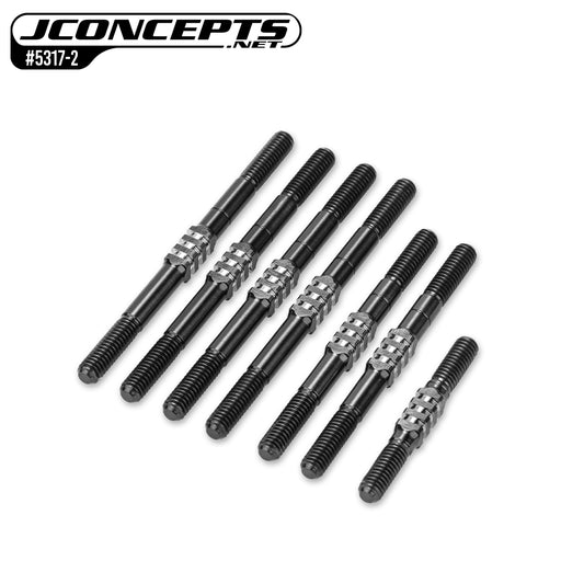 Schumacher Cat PB Fin Titanium turnbuckle set, 7pc. -Stealth Black