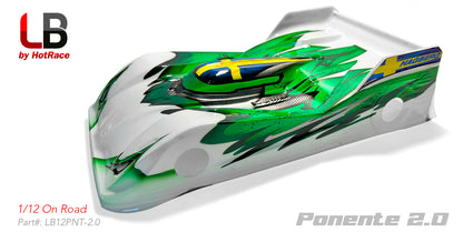Lens 1/12 onroad body Ponente 2.0 - Ultra Lightweight