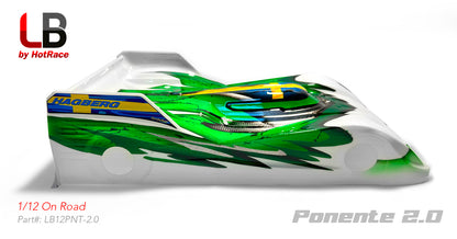 Lens 1/12 onroad body Ponente 2.0 - Ultra Lightweight