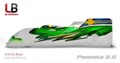 Lens 1/12 onroad body Ponente 2.0 - Ultra Lightweight