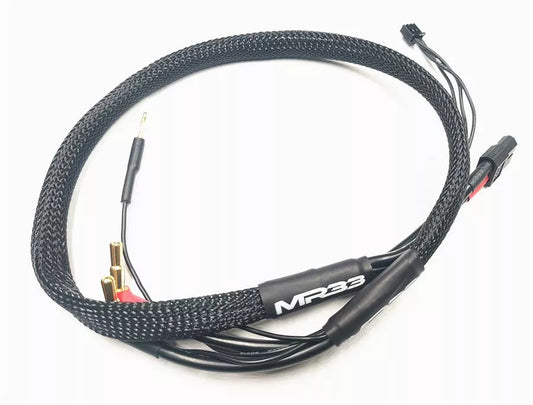 MR33 2S XT60 All-Black Charging Lead 600mm (4/5mm Dual Plug - XH)