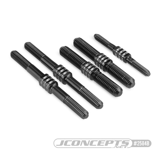 Mugen MBX-8 Fin Titanium Turnbuckle Set - black, 5pc. 