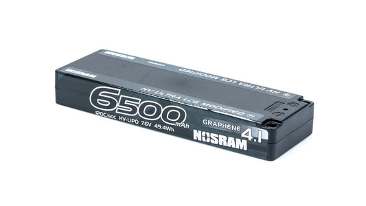 NOSRAM HV Ultra LCG Modified GRAPHENE-4.1 6500mAh Hardcase Battery - 7.6V LiPo - 120C/60C – 237g
