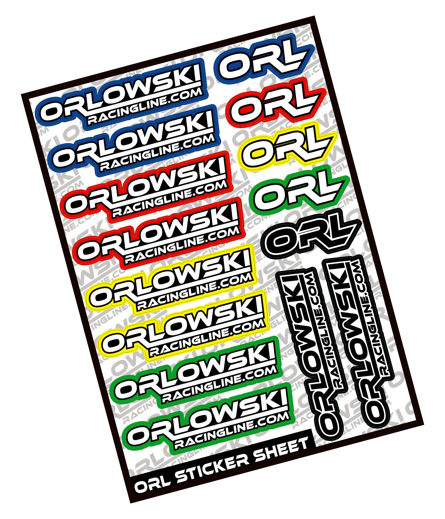 Orlowski Racing Line Sticker Sheet A6 | ORL-1111110