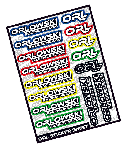 Orlowski Racing Line Sticker Sheet A6