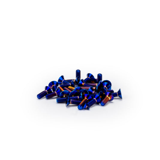 RC10B7 Titanium Screw Set, Lower - 32pc, Brunt Blue