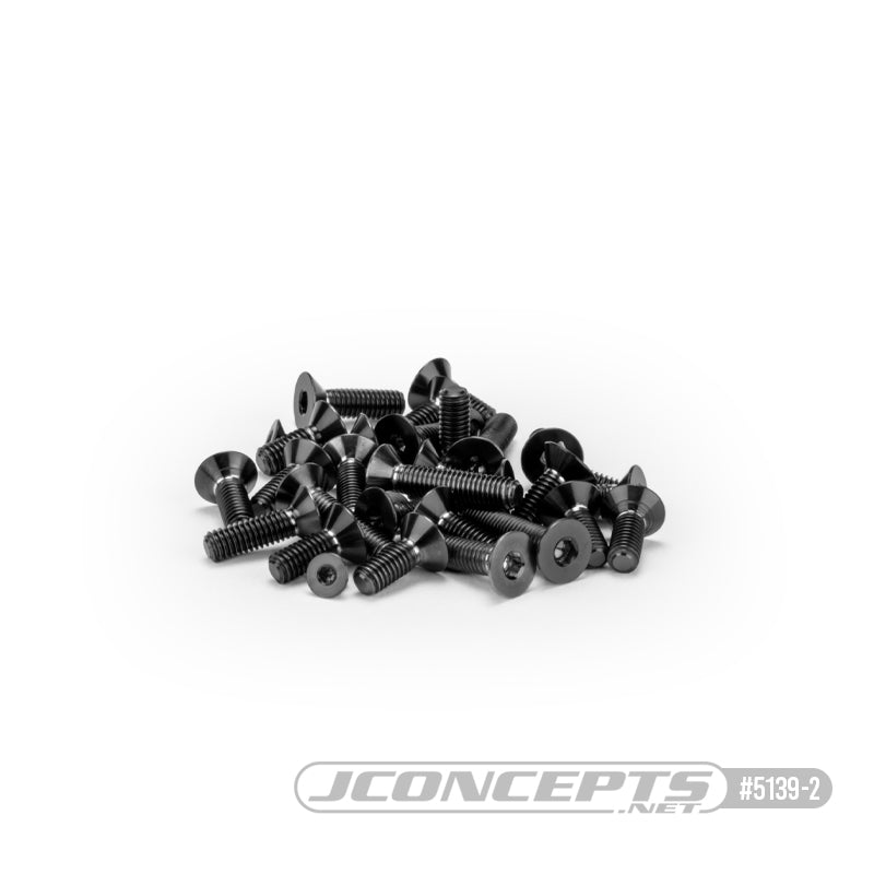 RC10B7 Titanium Screw Set, Lower - 32pc, Stealth Black