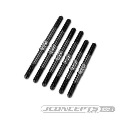 JConcepts - XRAY XB4 2024 3.5 x 55mm Fin Titanium turnbuckle set, 6pc. – Stealth Black