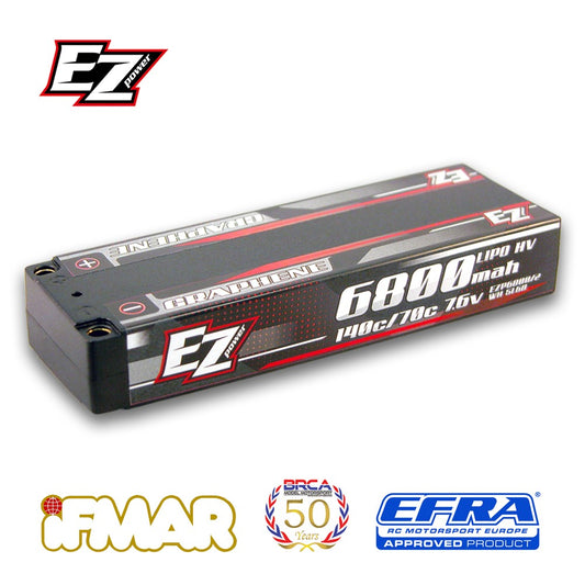 EZpower LiPo 6800mah LCG 7,6v 2s 140/70c HV Graphene - 5mm