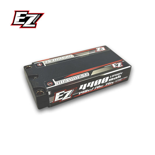 EZpower LiPo Shorty 4400mah LCG 7,6v 2s 140/70c HV Graphene - 5mm