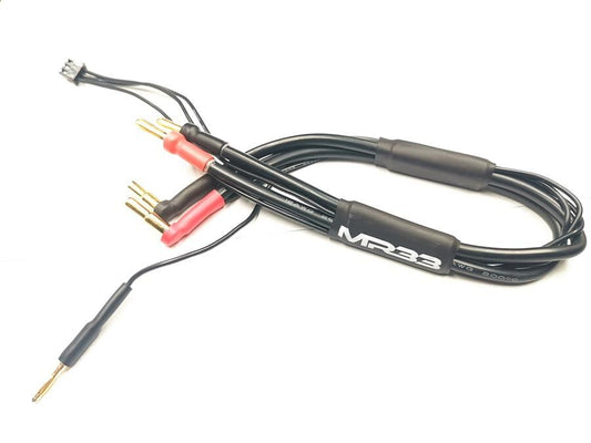 MR33 2S All-Black Charging Lead - 300mm - (4/5mm Dual Plug - XH)