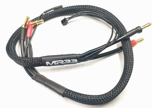 MR33 2S All-Black Charging Lead - 600mm - (4/5mm Dual Plug - XH)