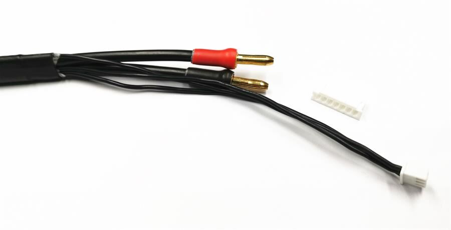 MR33 2S All-Black Charging Lead - 600mm - (4/5mm Dual Plug - XH)