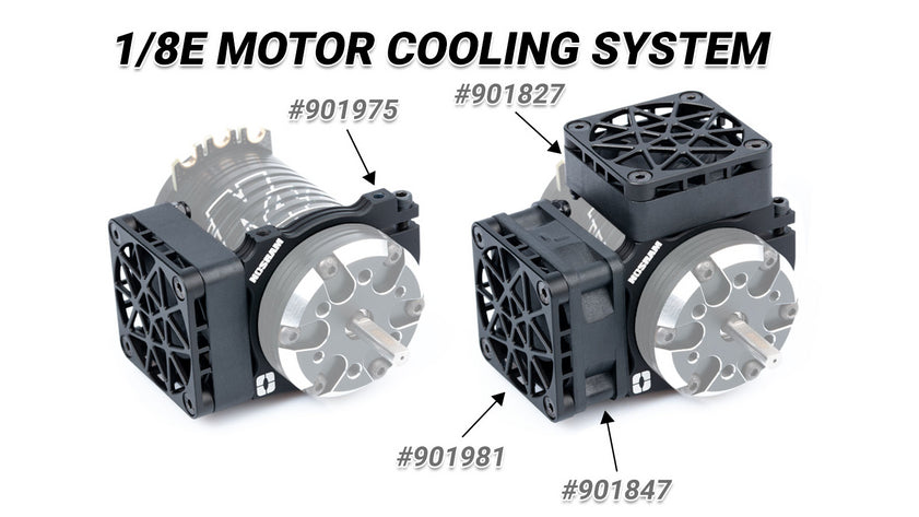 NOSRAM Aluminium Fan Mount for 2x 40mm Motor Fans